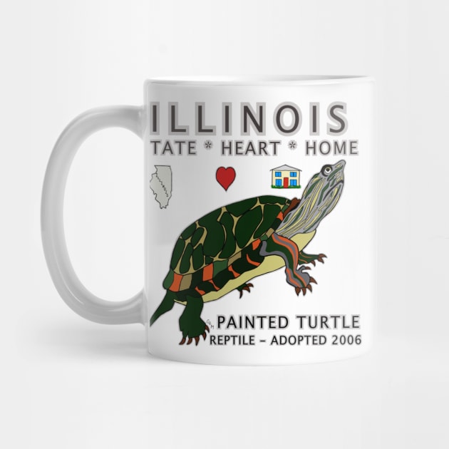 Illinois - Painted Turtle - State, Heart, Home - State Symbols by cfmacomber